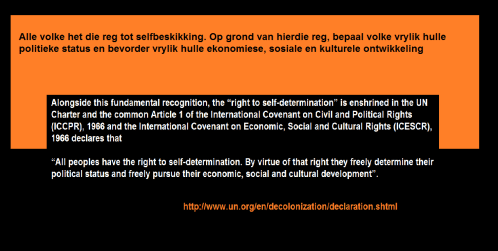 Selfbeskikking – Afrikaner voorgestelde wet 1998 Lekota – ONAFHANKLIK